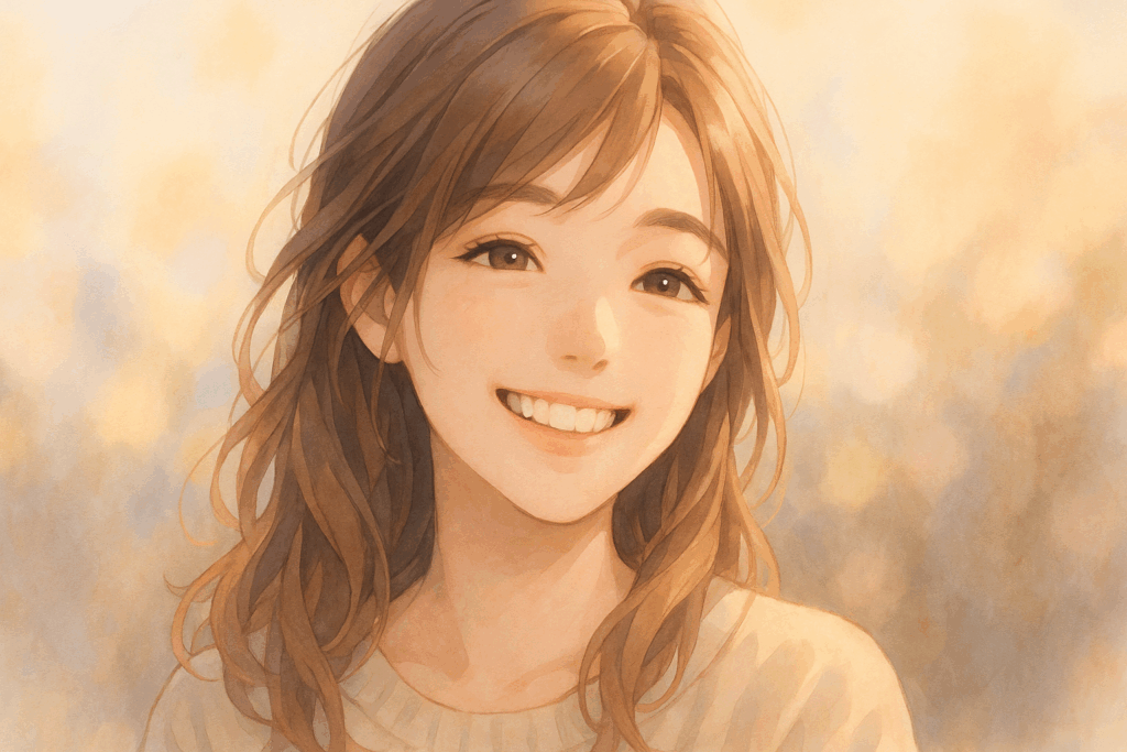 柔らかく微笑む女性