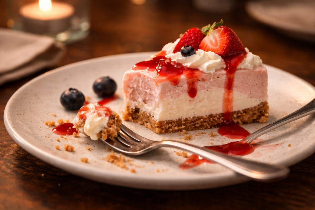 食べかけのデザート(もう少し食べたい、というメタファー)。