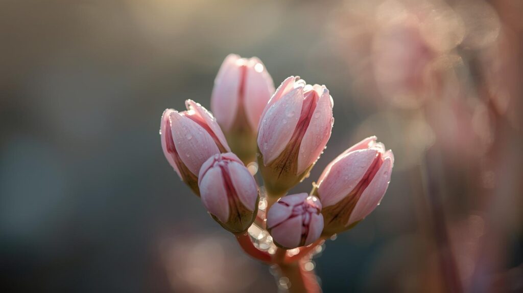 ゆっくり咲く小さな蕾