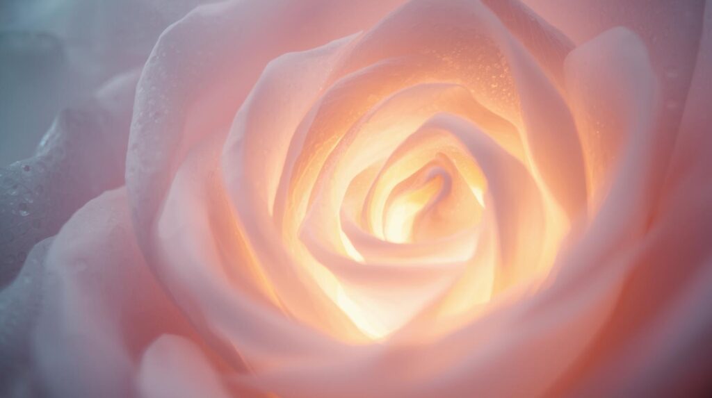 優しく光るハート