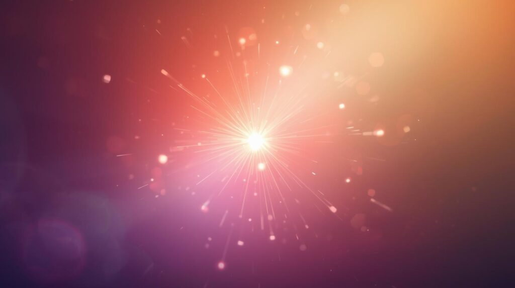 小さな光が強い輝きへ変化していく