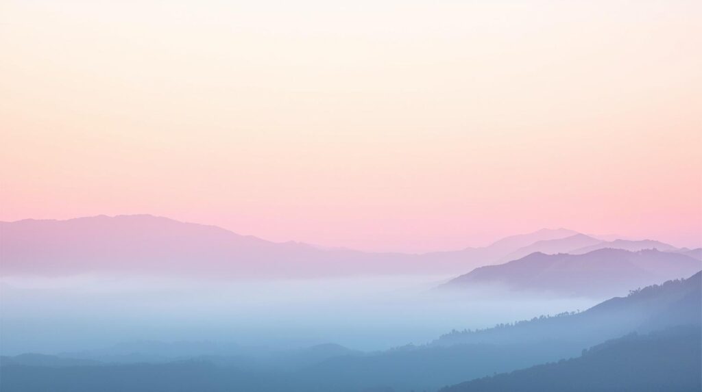 柔らかい色の移ろいが穏やかに変化するイメージ