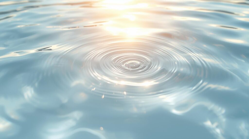 波紋のように広がる光