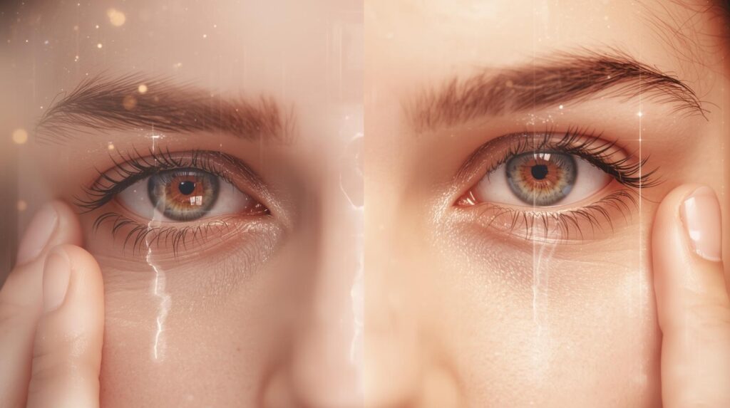 「他人の目」と「理想の恋人」を表現。