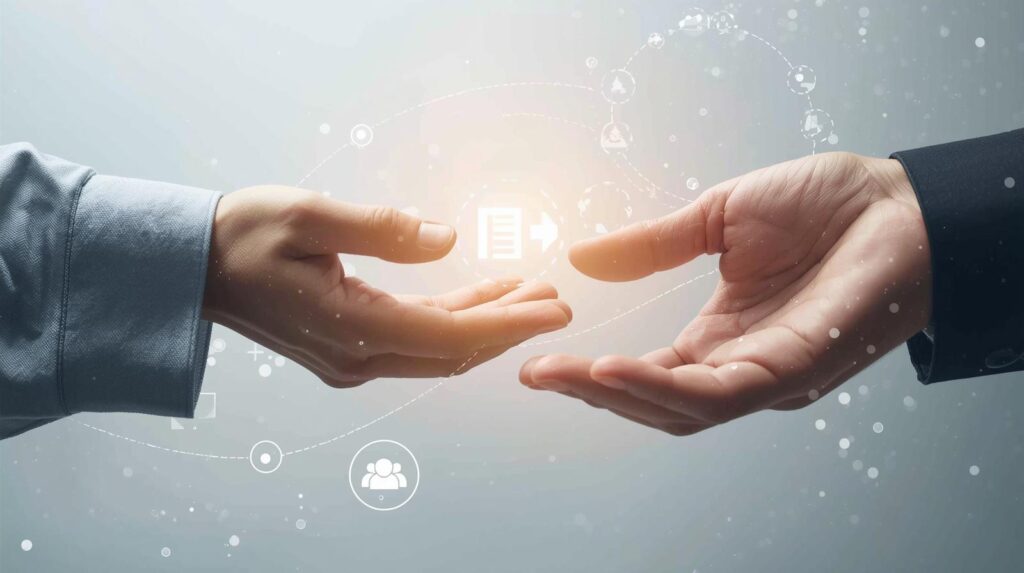 「事前に共有する」イメージ。