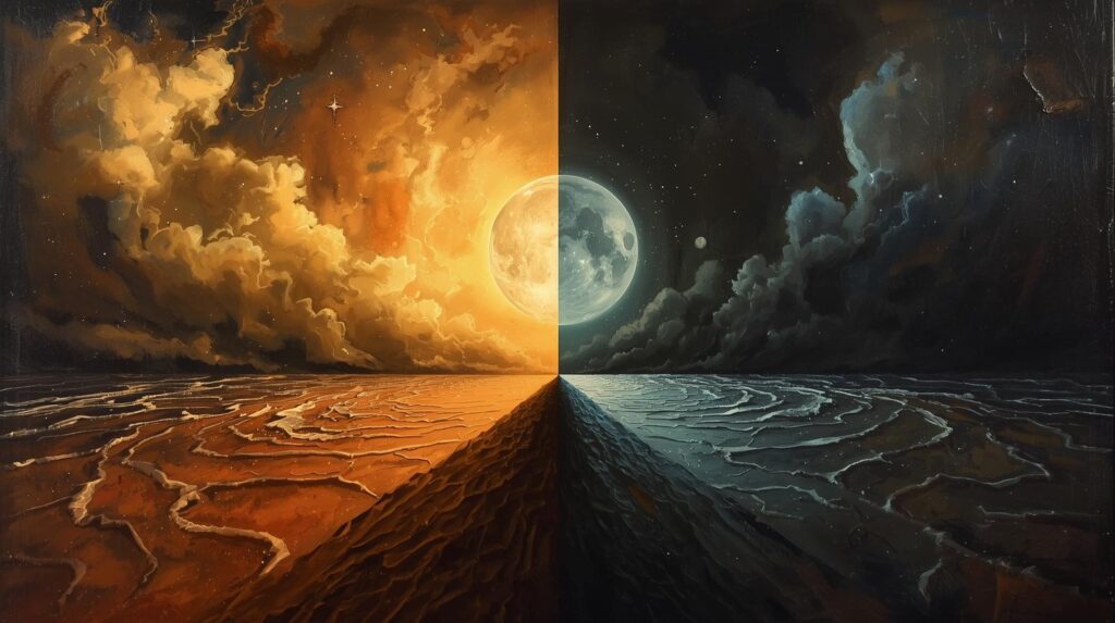 二面性を表現したアート