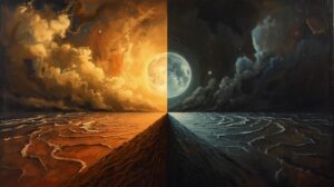 二面性を表現したアート