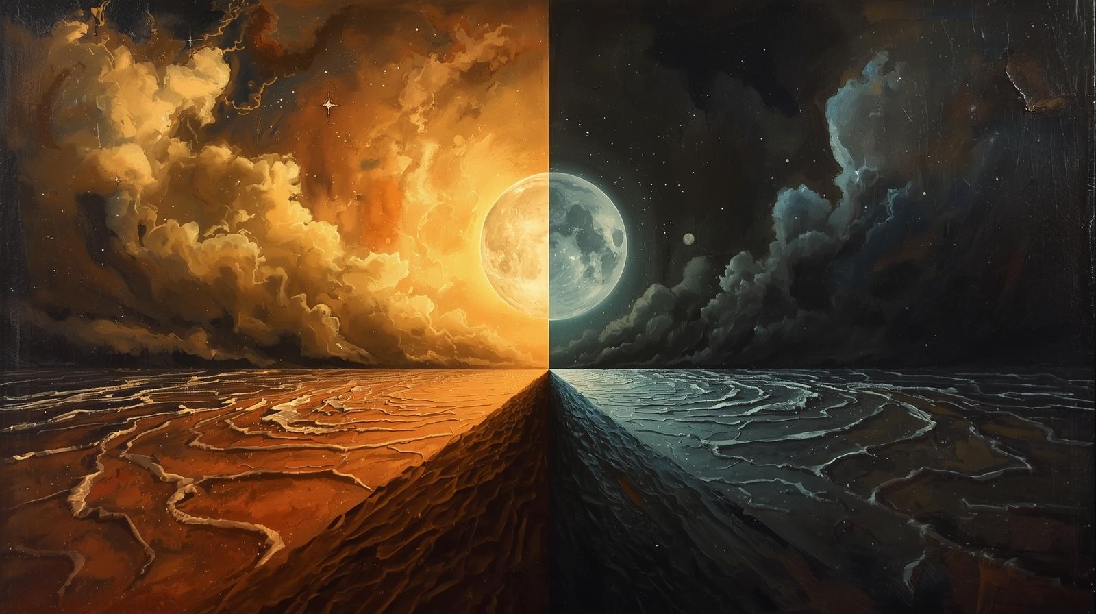 二面性を表現したアート