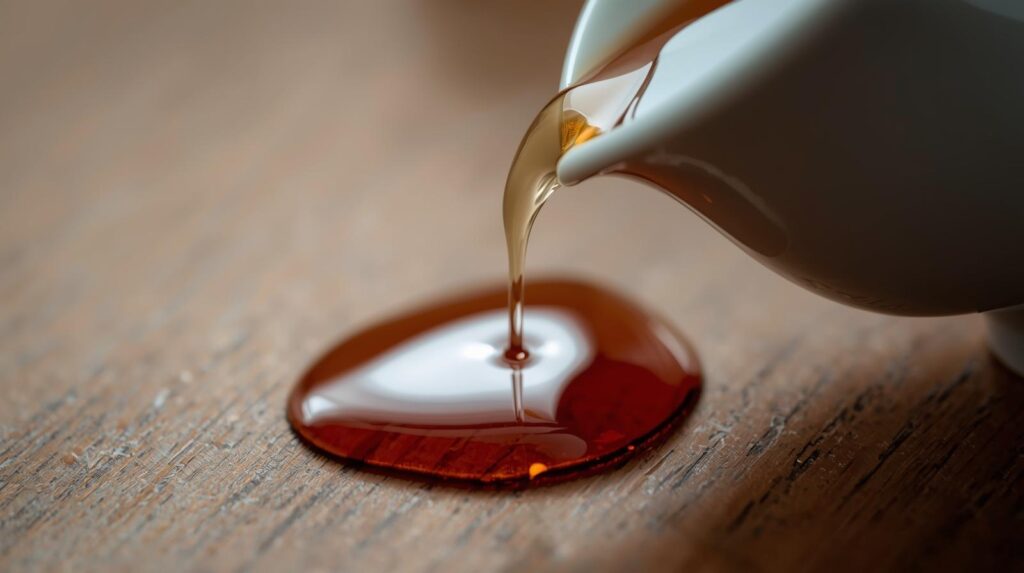 ティーカップに溜まった最後の一滴が溢れそうになっている瞬間