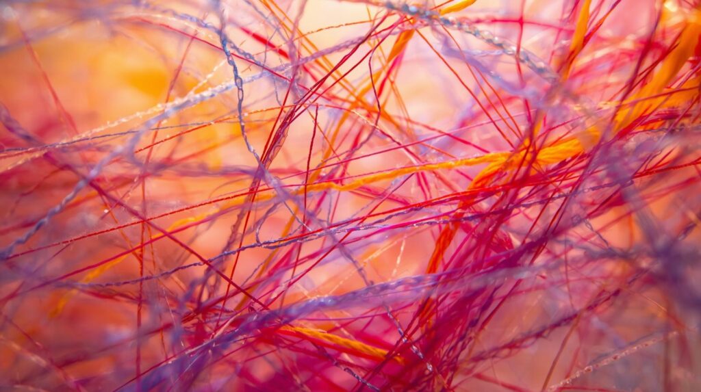 複雑に絡まった糸